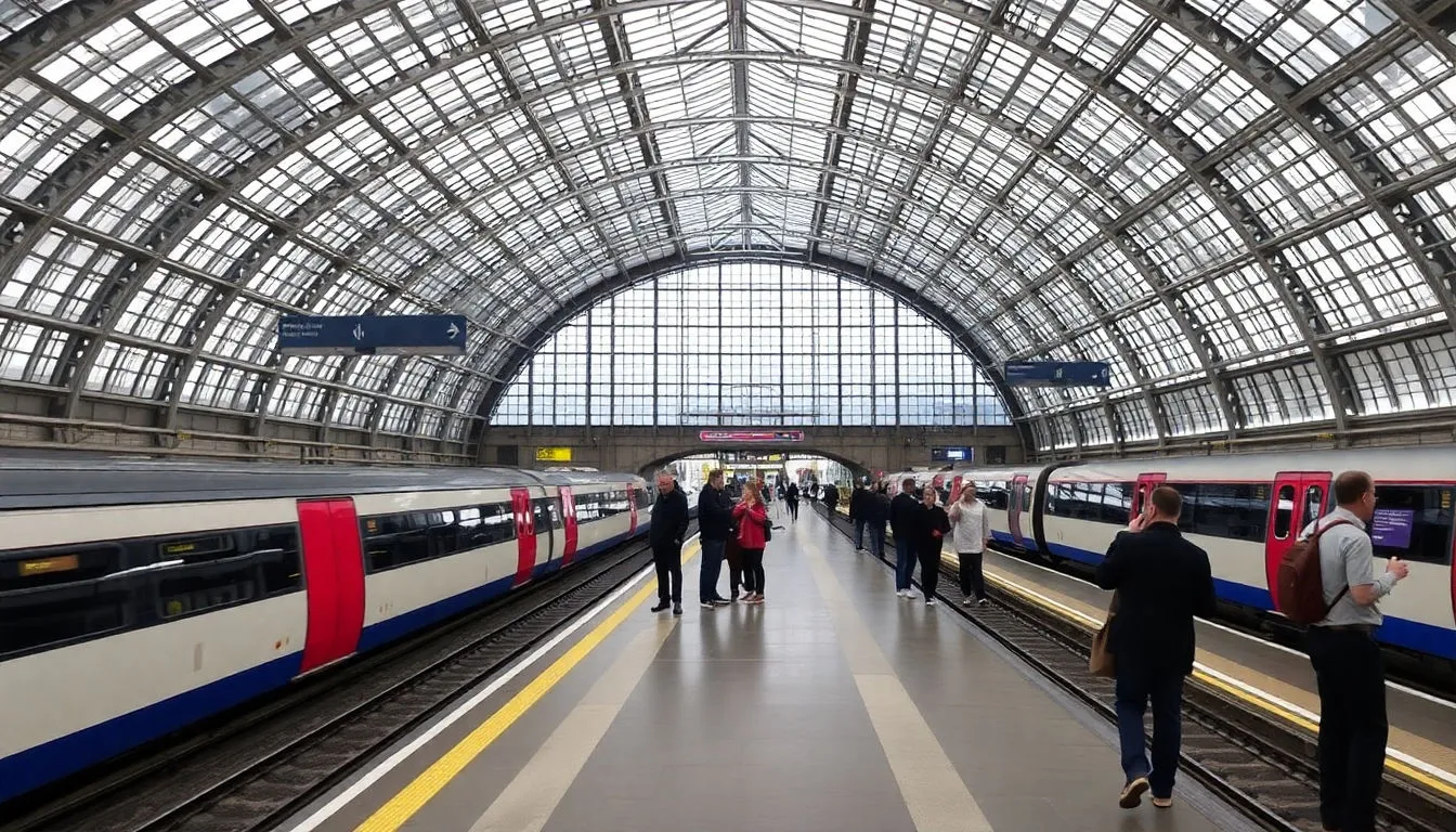 Map and transport icons showing routes from Heathrow Airport to Waterloo Station in London