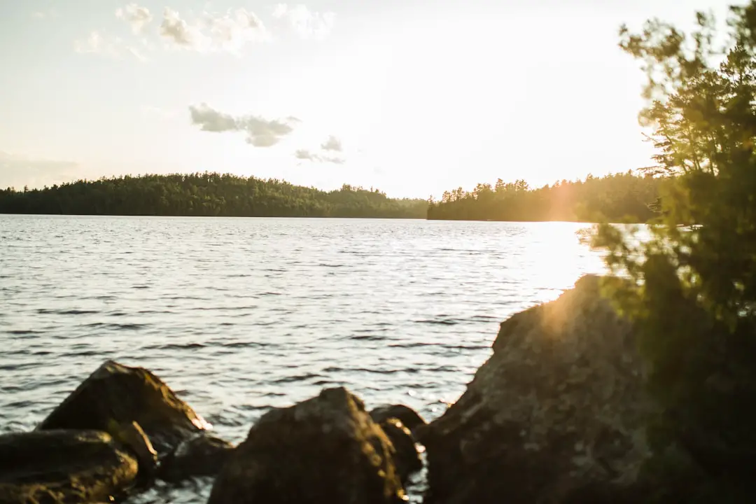 Photo Minnesota lake sunset