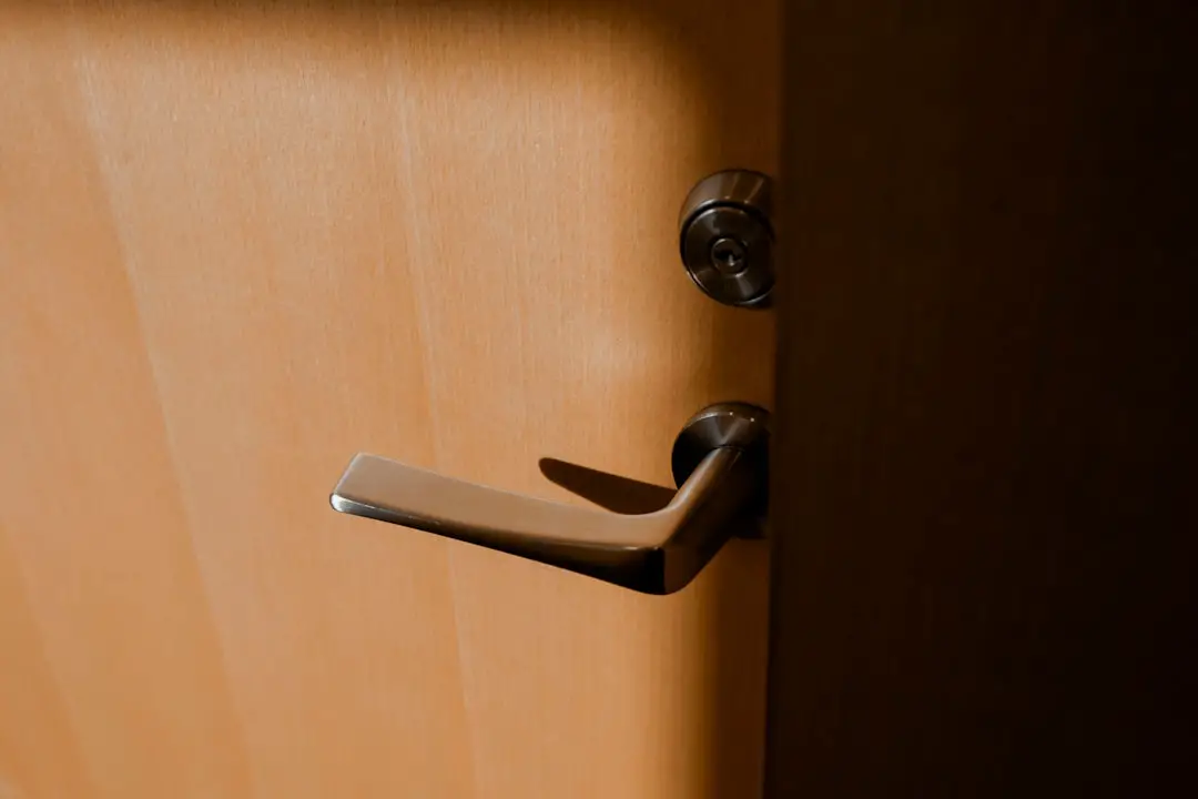 Photo secure hotel door