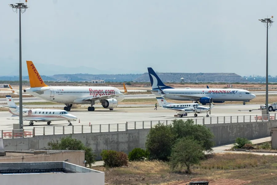 Southwest Airlines aircraft and terminal operations at Harry Reid International Airport