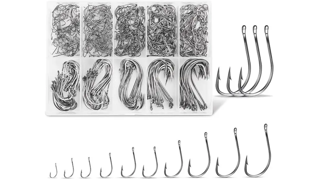 assorted carbon steel hooks