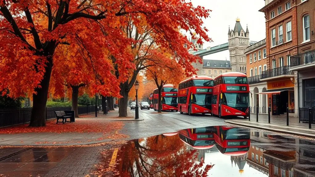 autumn leaves blanket streets