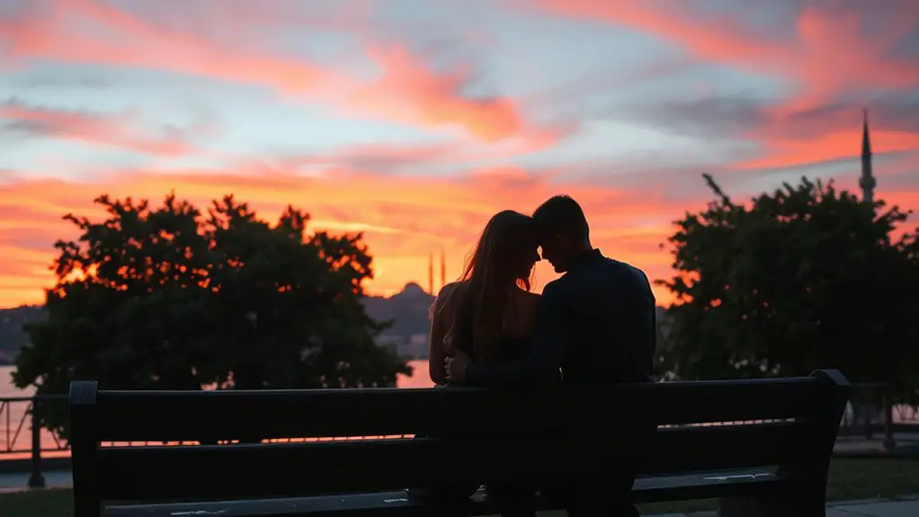 breathtaking sunset at bosphorus