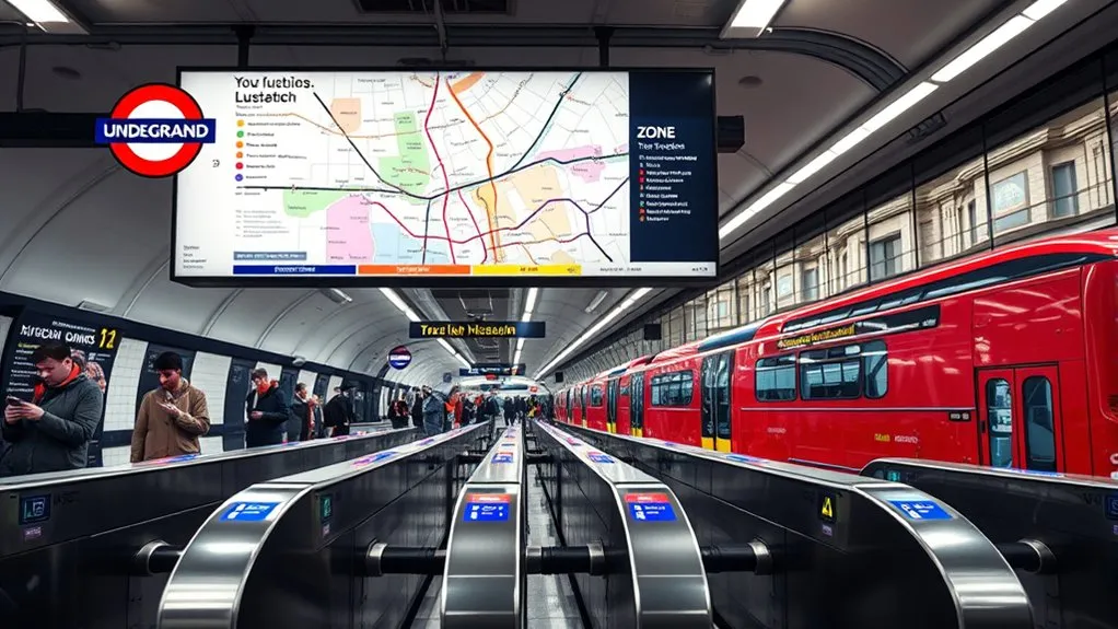 Central London attractions including Buckingham Palace and the British Museum in Zone 1