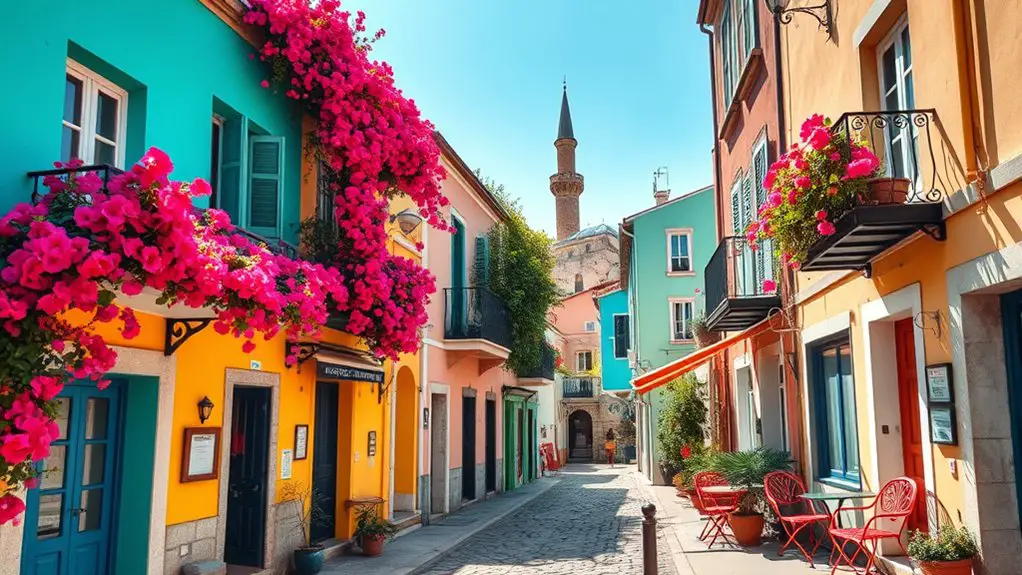 colorful artistic neighborhood charm