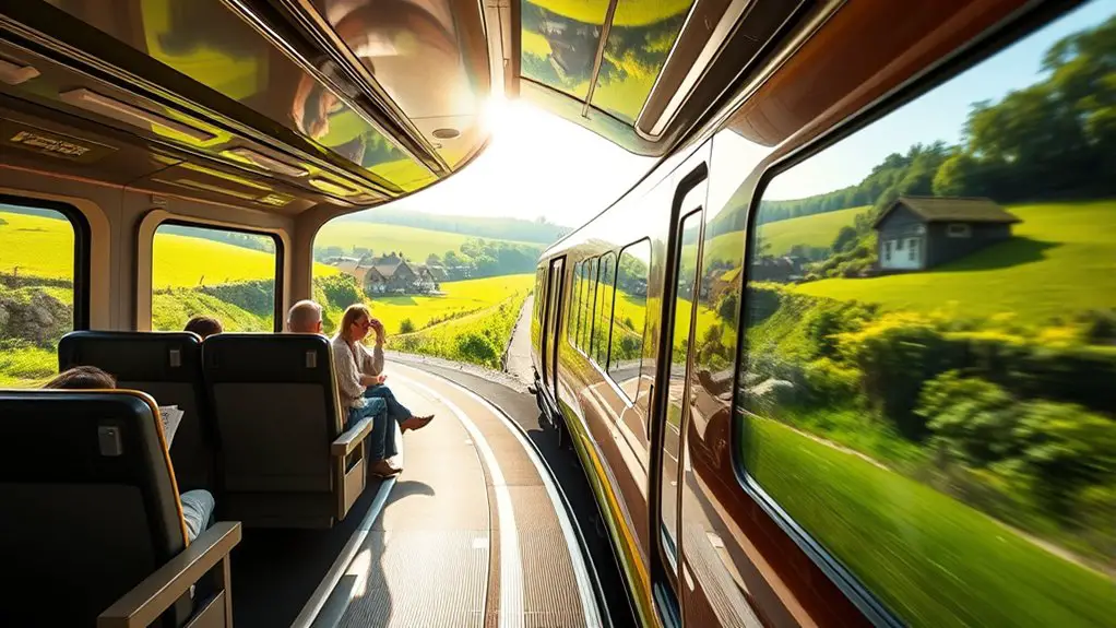 comfortable frequent train services