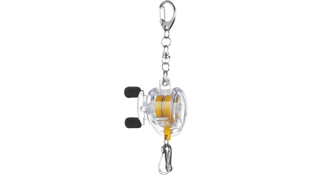 compact fishing reel keychain