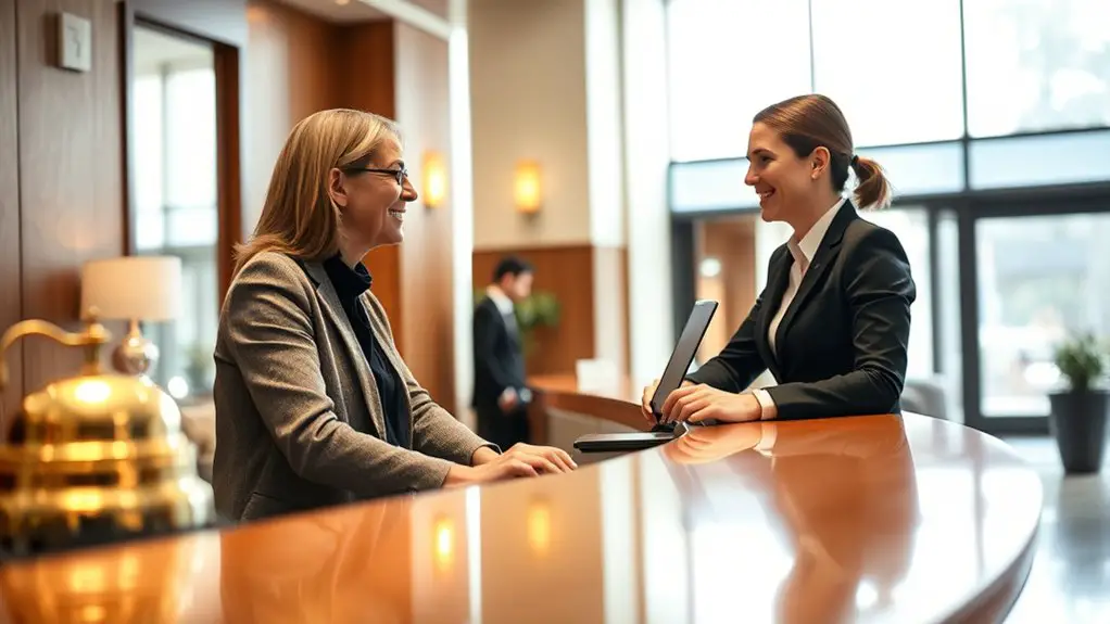 contact front desk early