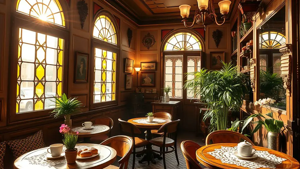 cozy caf with pastries