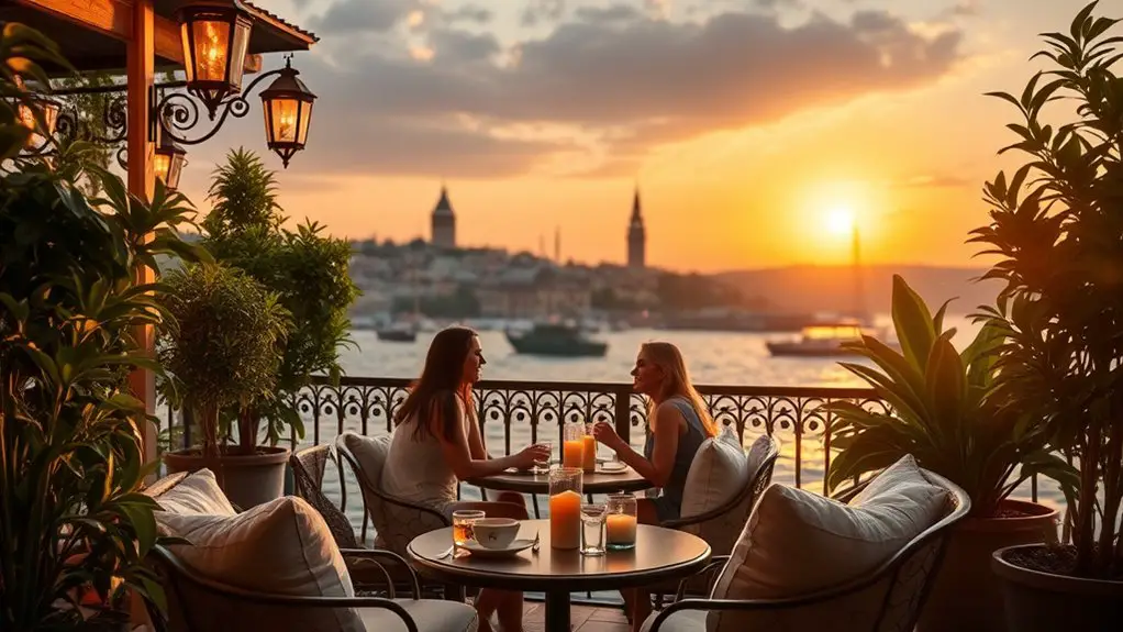cozy cafes stunning views