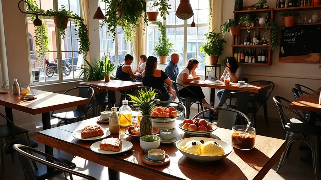 Cozy modern cafe atmosphere in Cihangir Istanbul