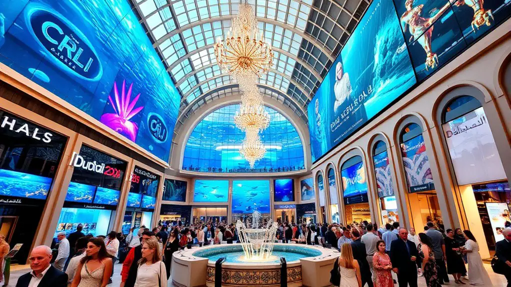 dubai mall attractions and shopping