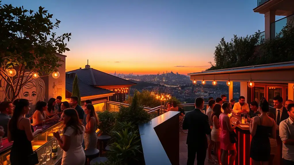 eclectic bars and lively ambiance