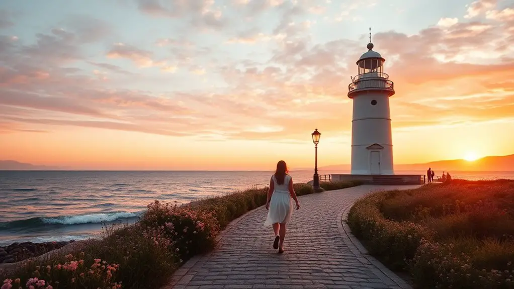 enchanting sunset lighthouse strolls