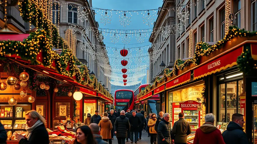 festive shopping in london