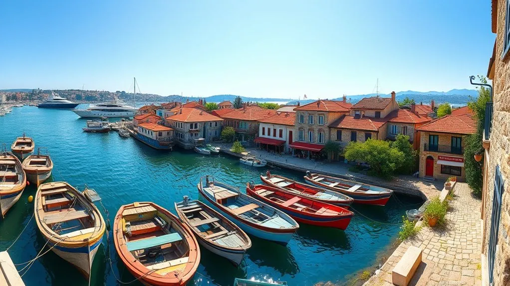 History of Arnavutkoy: What Tourists Should Know Historic photo-style view of small fishing boats off Arnavutköy’s Bosphorus waterfront