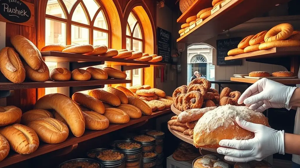 fresh bread and pastries