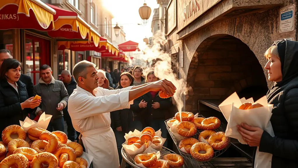 fresh traditional street bread