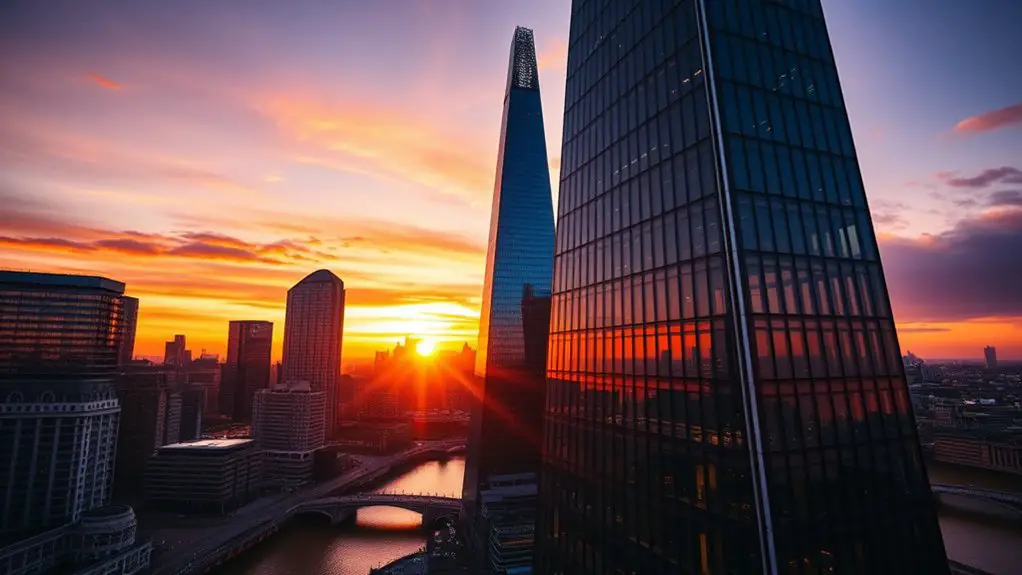 golden sunset skyline views