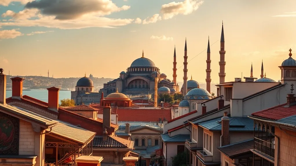 The Perfect Two Day Istanbul Itinerary Historic Istanbul skyline showing major domes and minarets in Sultanahmet