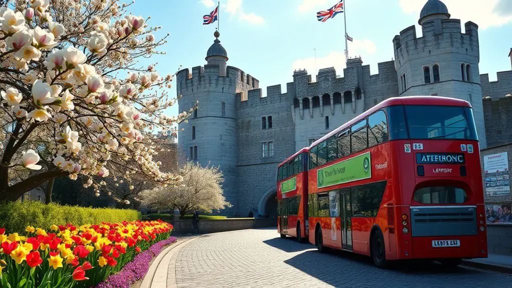 historic landmarks blooming vibrantly