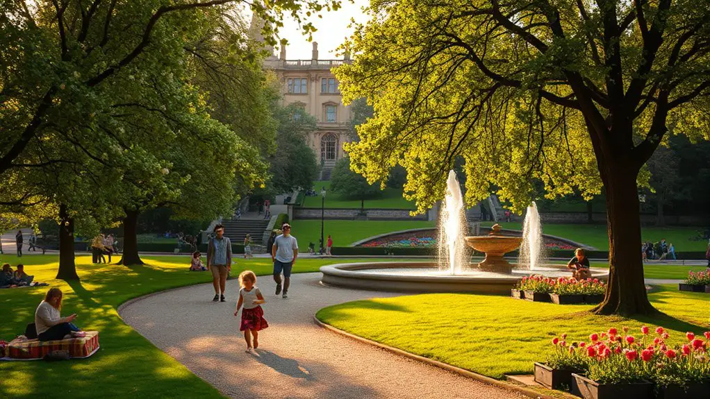 lush parks and tranquil gardens