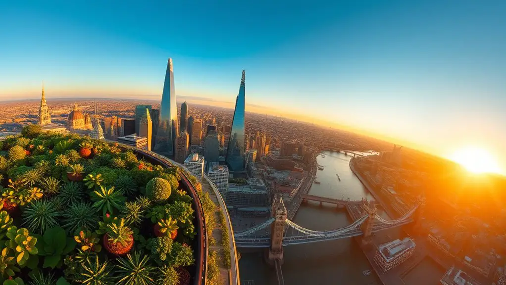 lush urban oasis above