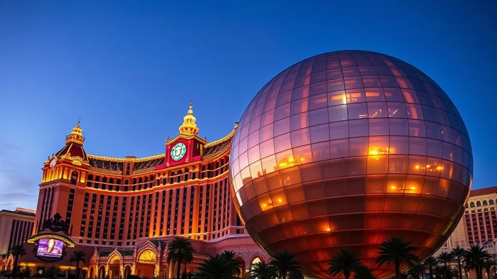 The Venetian Resort Las Vegas, an Italian-inspired luxury hotel with a signed pedestrian route to Sphere