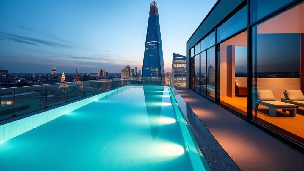 luxurious rooftop pool experience