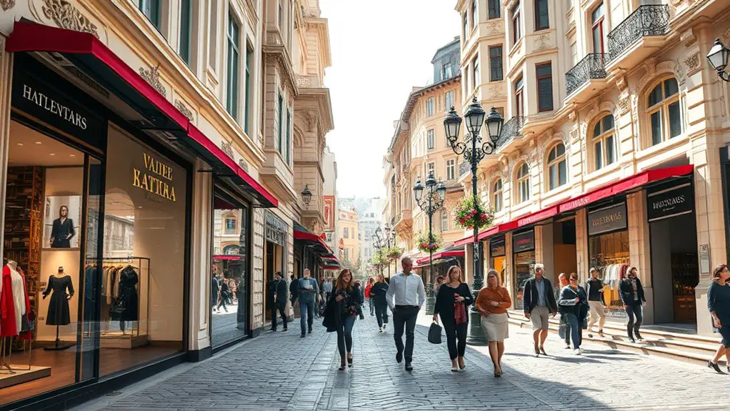 luxury shopping and dining