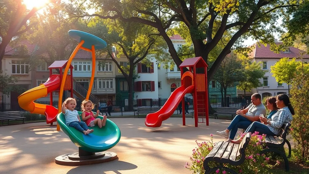 Children enjoying a neighborhood playground in Cihangir, Istanbul