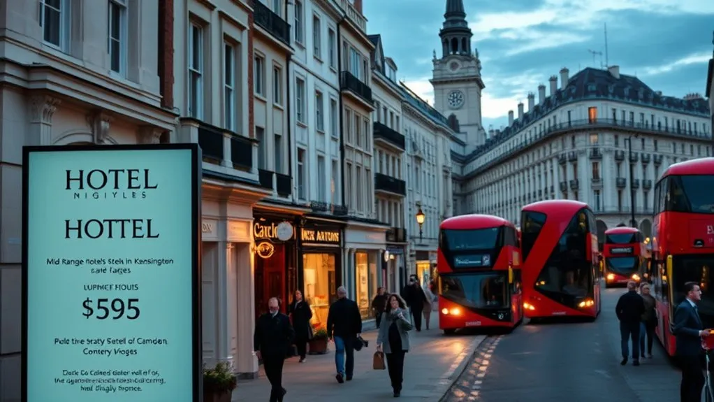 Complete London Hotel Prices Guide for 2026 Mid-range hotel room with comfortable bedding and amenities in London
