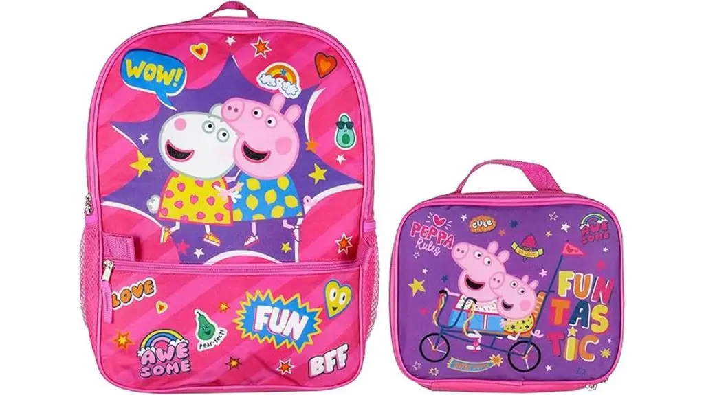 peppa pig backpack set