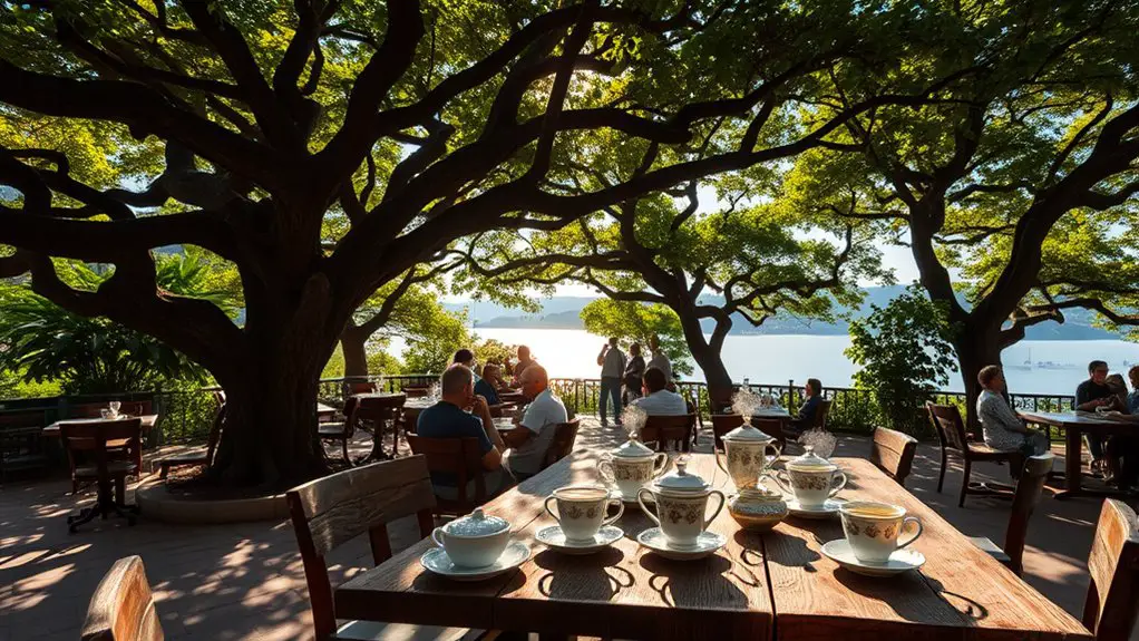 picturesque bosporus tea garden
