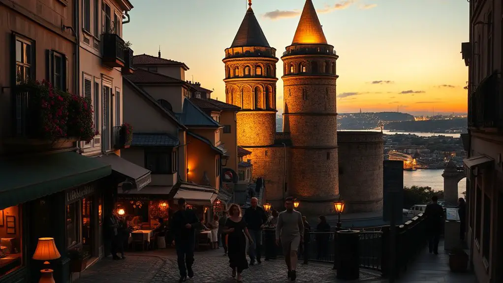 romantic panoramic sunset views