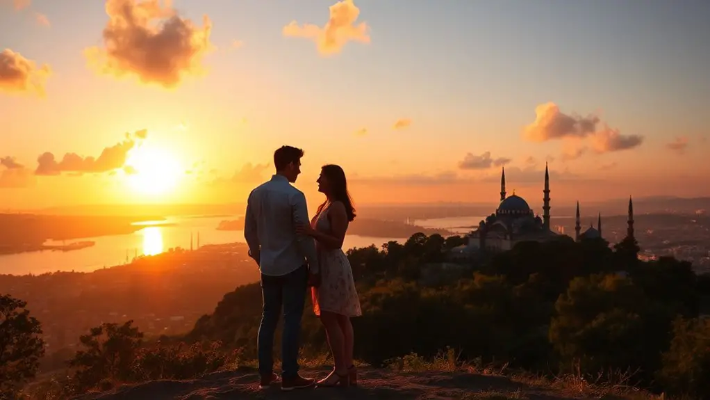 romantic picnic with views