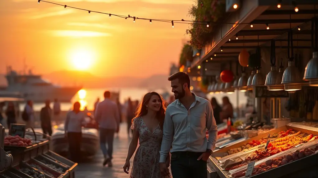 romantic seafood sunset experience