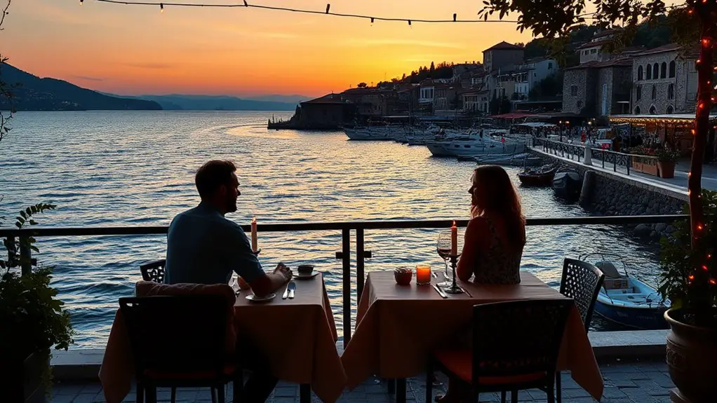 romantic seaside dining experience