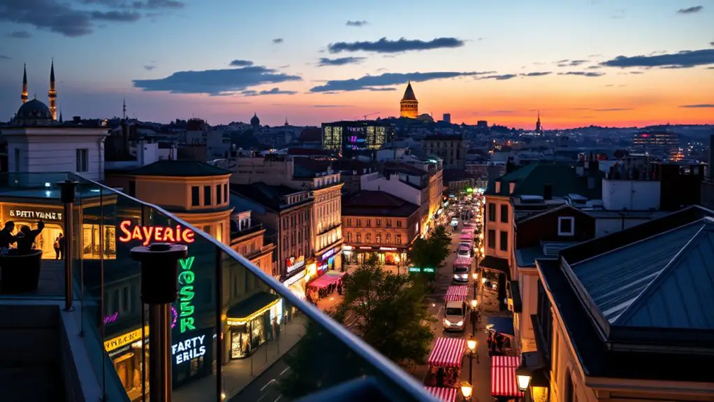 rooftop bar with panoramic views