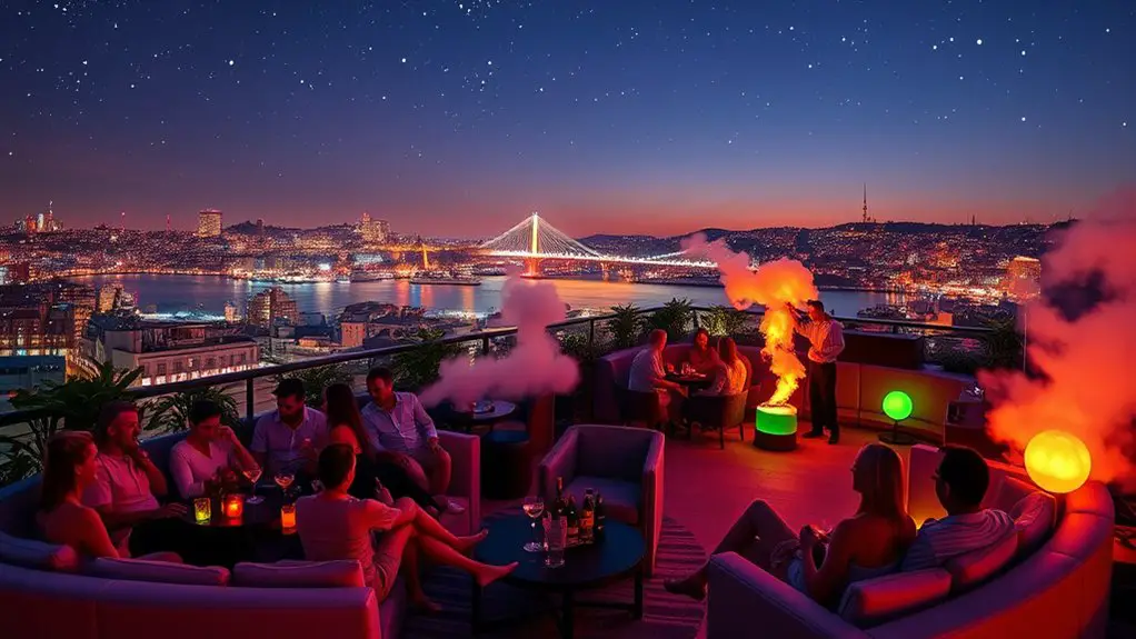 rooftop cocktails and views