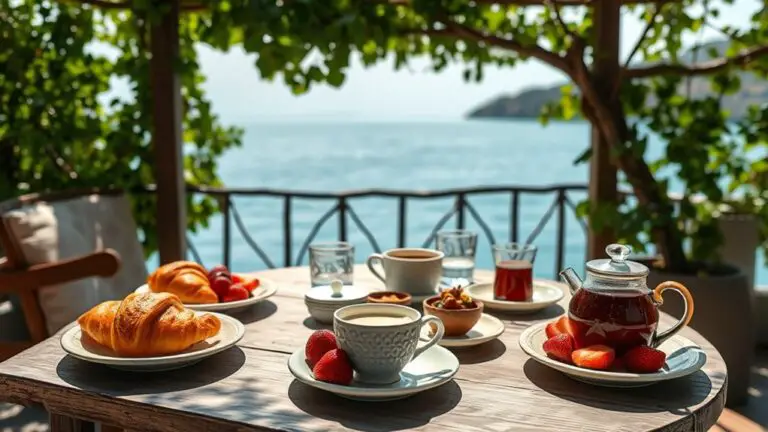 scenic seaside breakfast spot