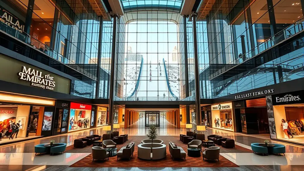 skiing and luxury shopping