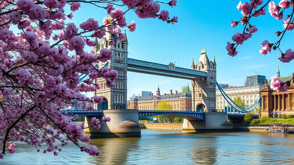 spring blooms at landmarks