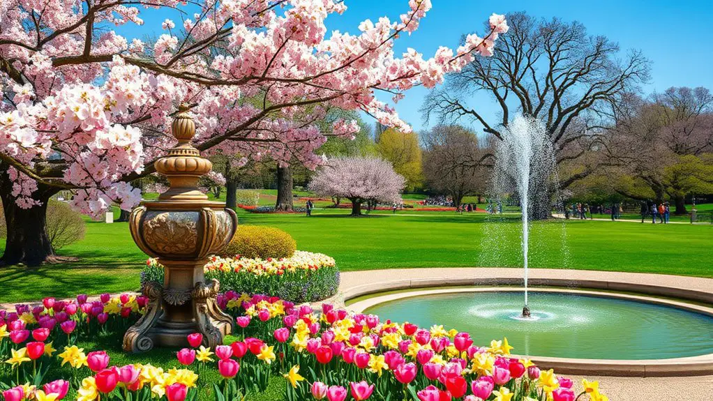 spring blooms in london