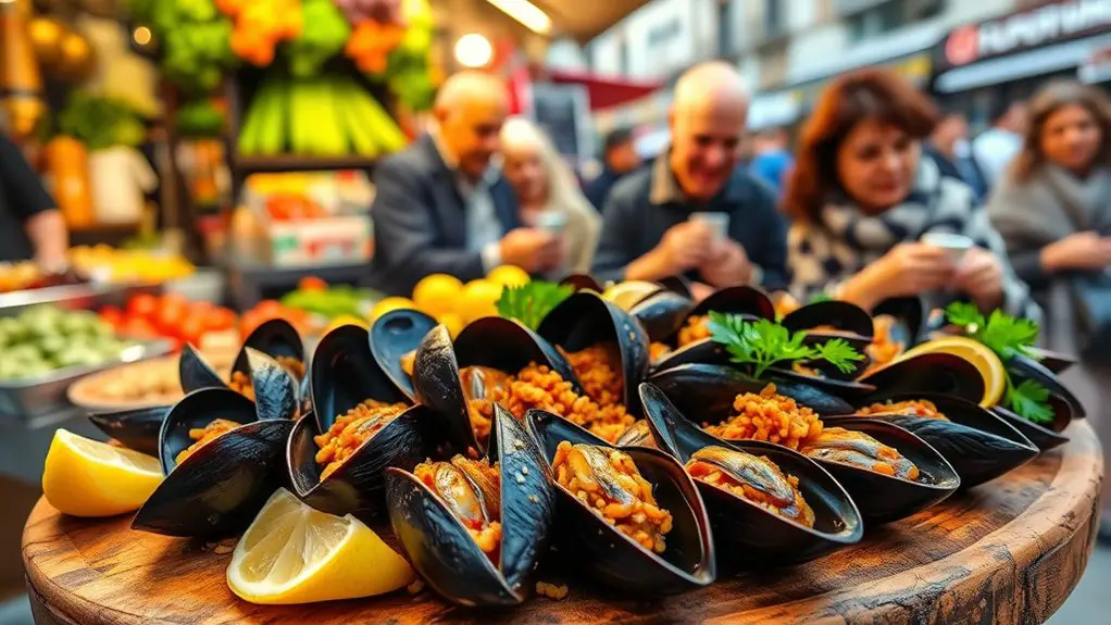 stuffed mussels with spices
