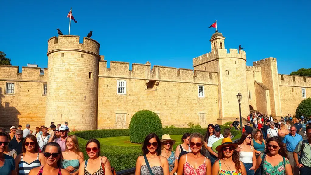 summer crowds and activities