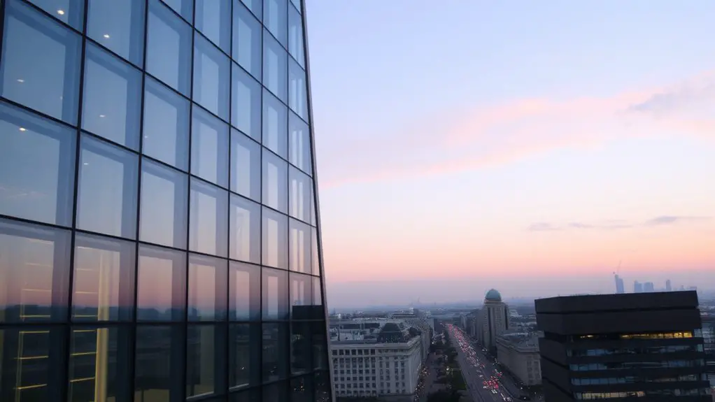 tranquil morning panoramic views