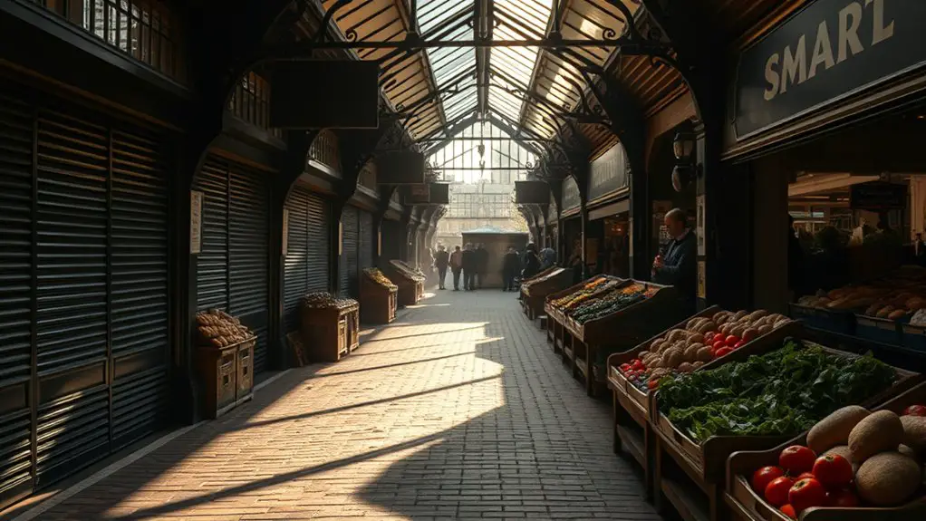 tranquil weekday market exploration