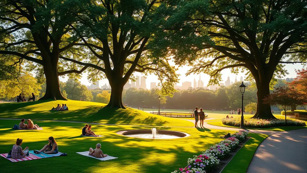 urban green relaxation spots