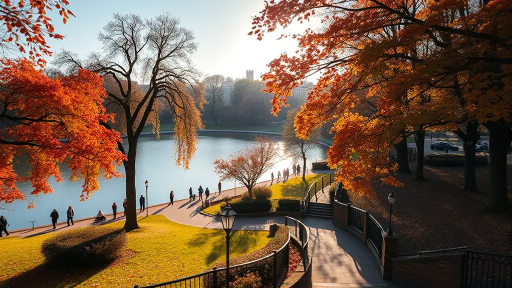 vibrant autumn foliage display